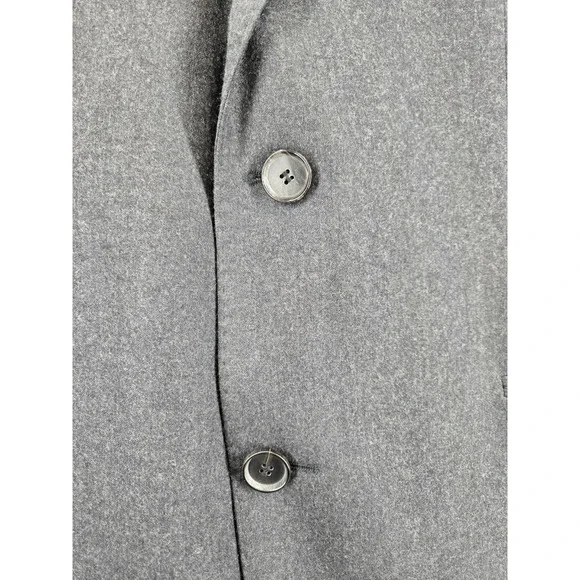 Hugo Boss Lanificio Tesse Bella Italy Dual Vent Gray‎ Blazer Super Jacket 44L